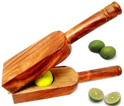 Picture of Wooden Lemon Squeezer/ Juicer, Crusher, Juice Squeezer, Lemon Mesher for Home and Kitchen 1pcs - Multicolor