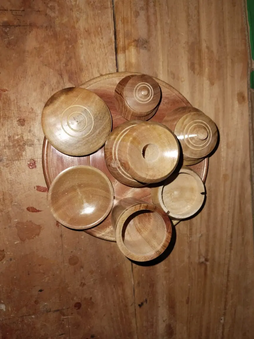 Picture of Big Size Wooden kids toy set - Kids cook pot set , HARI PATIL - Multicolor