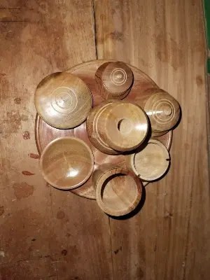 Picture of Big Size Wooden kids toy set - Kids cook pot set , HARI PATIL - Multicolor