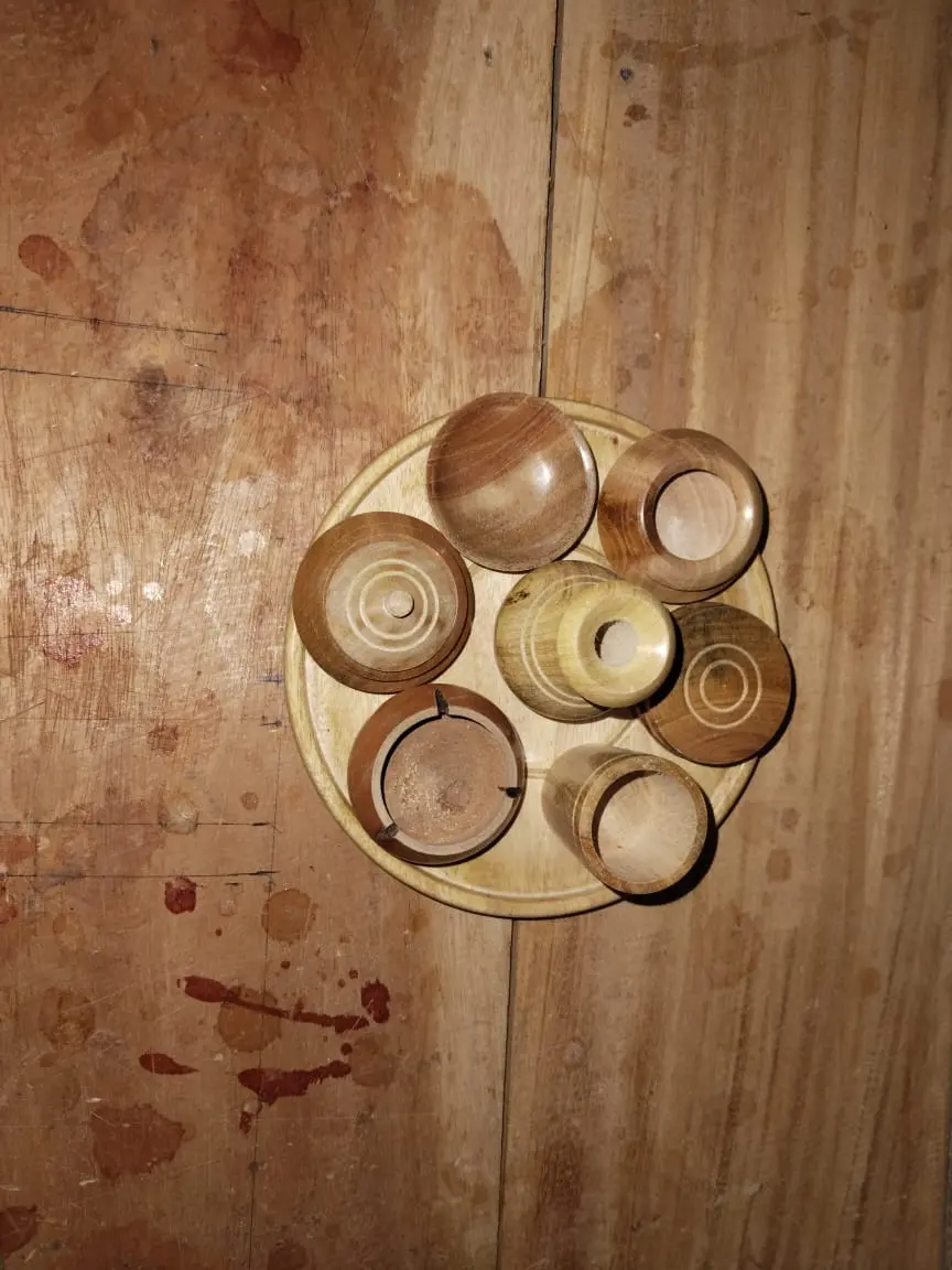 Picture of Big Size Wooden kids toy set - Kids cook pot set , HARI PATIL - Multicolor