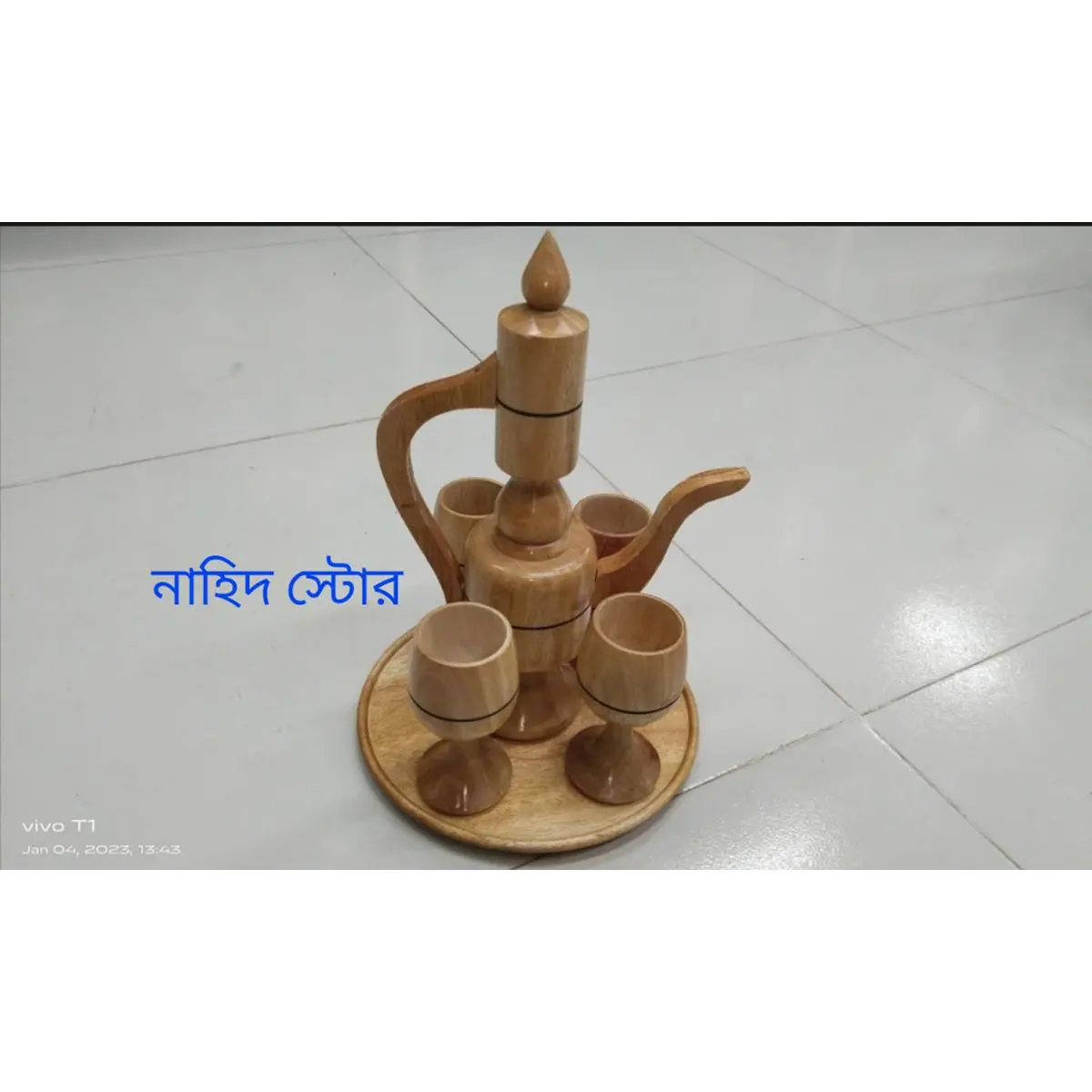 Picture of Kids Pot Toy Cup Set - Wooden Soraf Set For Baby, Medium - Multicolor