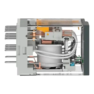 Picture of Schneider RXM4LB2 4-Pole Miniature Power Relay with Plug-in Terminals and Operation Indicator(White)