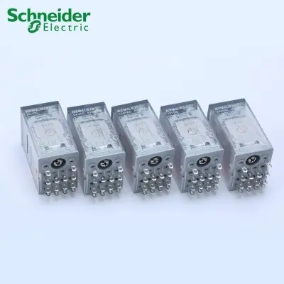 Picture of Schneider RXM4LB2 4-Pole Miniature Power Relay with Plug-in Terminals and Operation Indicator(White)