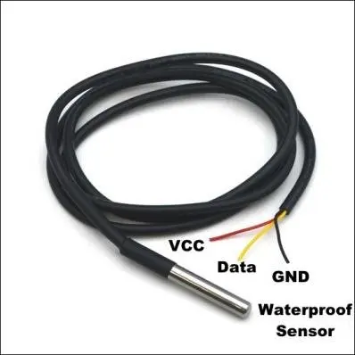 Picture of Waterproof DS18B20 Digital temperature sensor(Black)