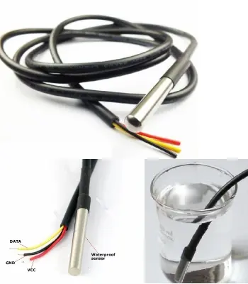 Picture of Waterproof DS18B20 Digital temperature sensor(Black)