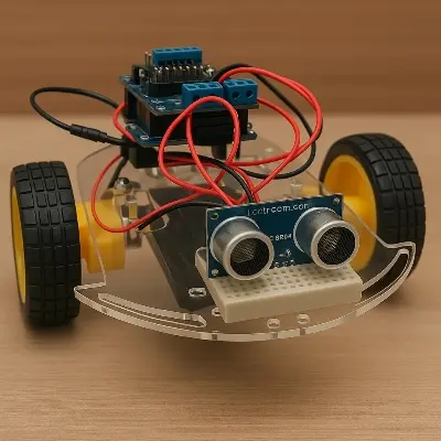 Picture of DIY Robotics Kit: Obstacle Avoidance Robot(Beige)