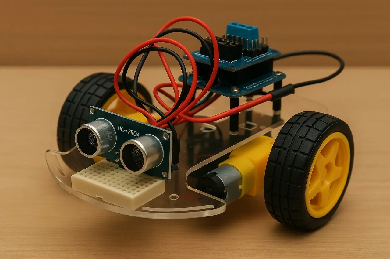Picture of DIY Robotics Kit: Obstacle Avoidance Robot(Beige)