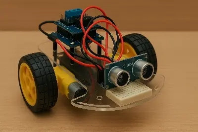 Picture of DIY Robotics Kit: Obstacle Avoidance Robot(Beige)