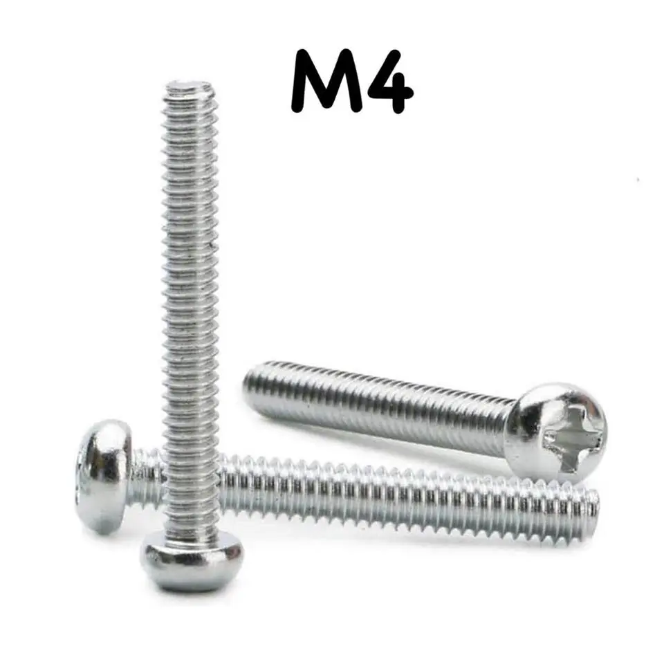 Picture of M4 Round Headed Screw 30mm With Nuts (10pcs)(Silver)