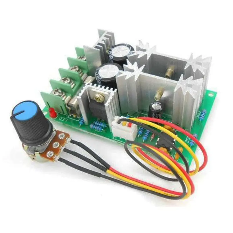 Picture of DC Motor Speed Controller 10V-60V 20A  PWM Adjustable Regulator Switch(Green)