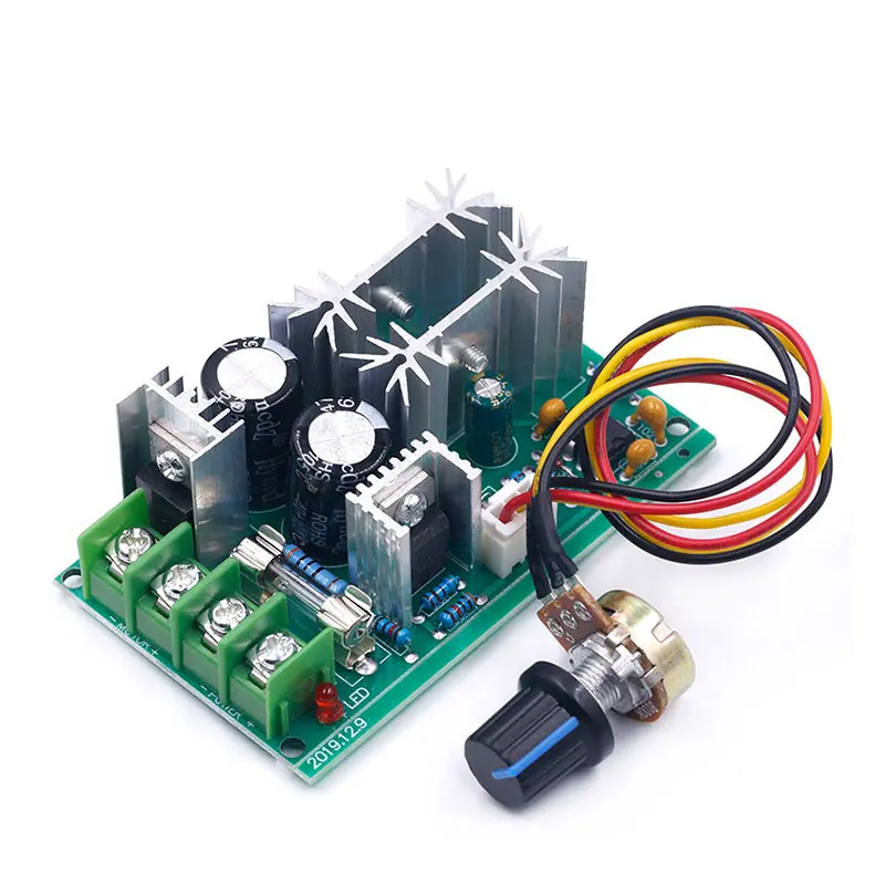 Picture of DC Motor Speed Controller 10V-60V 20A  PWM Adjustable Regulator Switch(Green)
