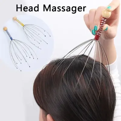 Picture of Metal Manual Octopus Head Massager Scalp Massage Tool Claws Scalp Stress Relaxation