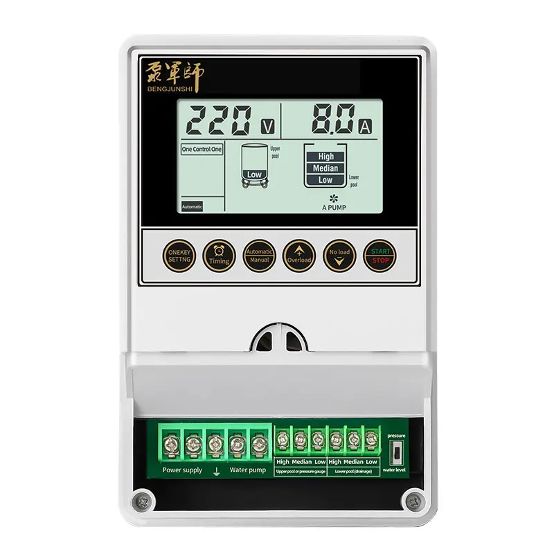 Picture of 3HP 220V Intelligent Water Pump Controller Dry Run Protection & Automated Operation(White)