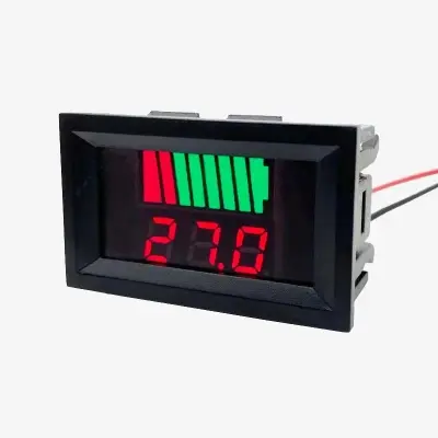 Picture of 12V to 60V DC Lead Acid Lithium Battery Capacity and Voltage Indicator(Black)