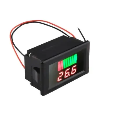 Picture of 12V to 60V DC Lead Acid Lithium Battery Capacity and Voltage Indicator(Black)