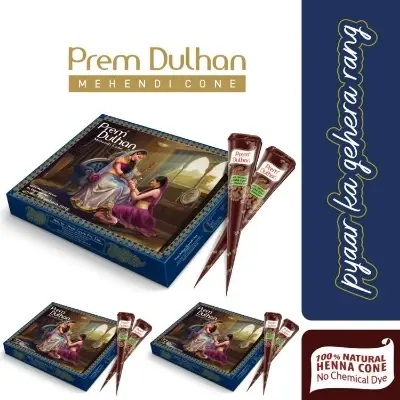 Picture of Prem Dulhan Mehendi Indian Mehedi Cone - 6 pieces