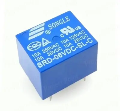Picture of 6V DC Relay Mini 6V 10 A DC Relay(Blue)