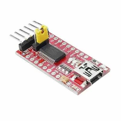 Picture of FT232RL FTDI USB to TTL Serial Adapter Module (3.3V/5.5V)(Red)