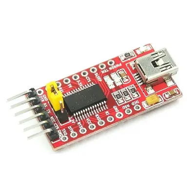 Picture of FT232RL FTDI USB to TTL Serial Adapter Module (3.3V/5.5V)(Red)