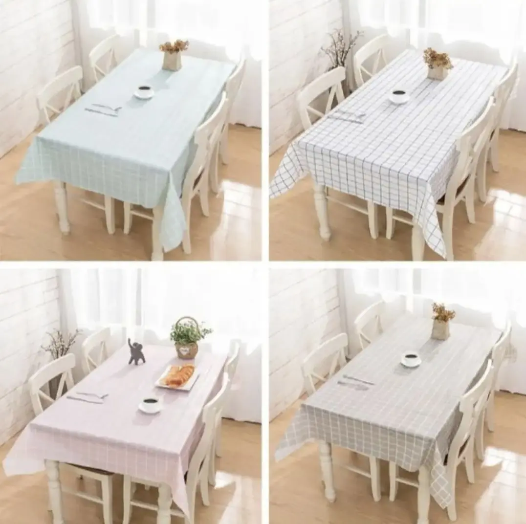 Picture of 137*180cm PVC waterproof oil proof colorful dining linen tablecloth protector roll pp table cloth polypropylene non woven tablecloth - Multicolor
