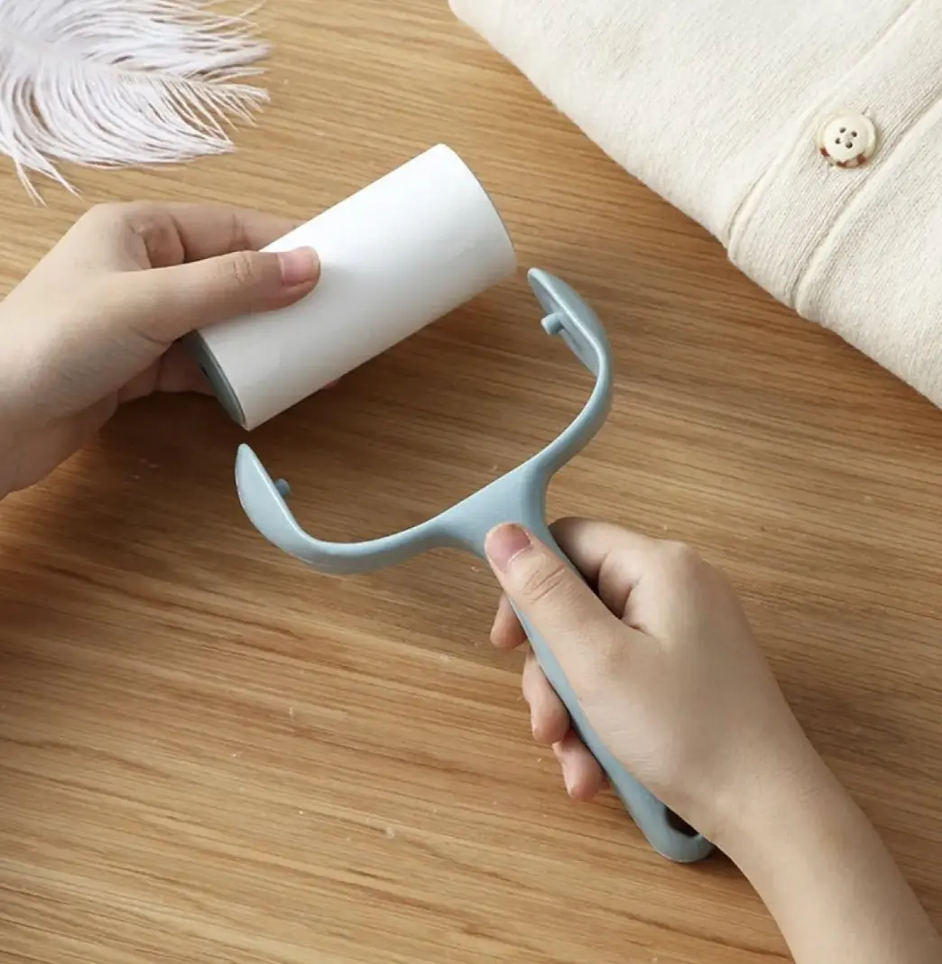 Picture of Tearable Hair Sticker Roller Felt Sticky Paper Pet Sticky Roller Household Clothes Hair Remover Roller Brush - Multicolor