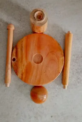 Picture of Wooden Kitchen Tissue Holder টিস্যু -Brown MEHGONI  WOOD - Multicolor