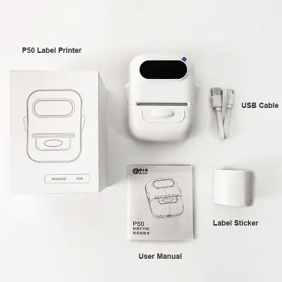 Picture of Marklife P50 Smart Rechargeable Bluetooth Label Printer for Home & Office(White)