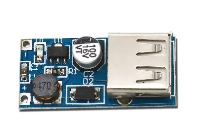 Picture of Mini PFM Step-Up DC-DC USB 0.9V to 5V Boost Converter Module(Blue)
