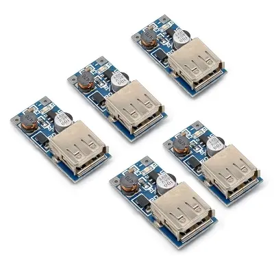 Picture of Mini PFM Step-Up DC-DC USB 0.9V to 5V Boost Converter Module(Blue)