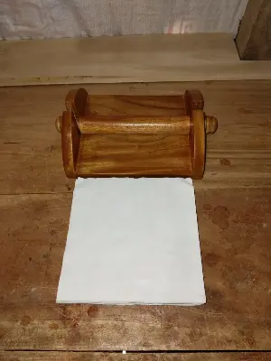 Picture of Antique Handcrafted Decorative Wooden Napkin Holder Tissue Holder Stand for Dining Table Restaurant - Multicolor