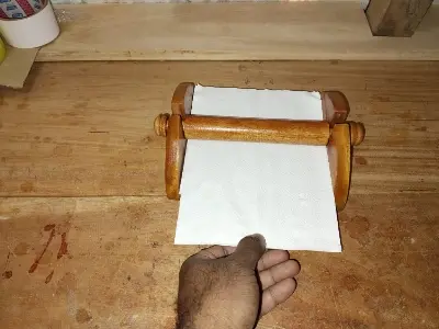 Picture of Antique Handcrafted Decorative Wooden Napkin Holder Tissue Holder Stand for Dining Table Restaurant - Multicolor