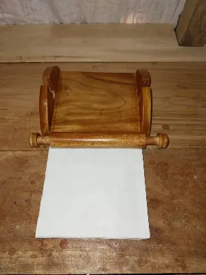 Picture of Antique Handcrafted Decorative Wooden Napkin Holder Tissue Holder Stand for Dining Table Restaurant - Multicolor