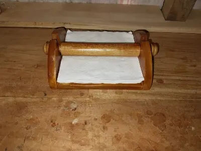 Picture of Antique Handcrafted Decorative Wooden Napkin Holder Tissue Holder Stand for Dining Table Restaurant - Multicolor