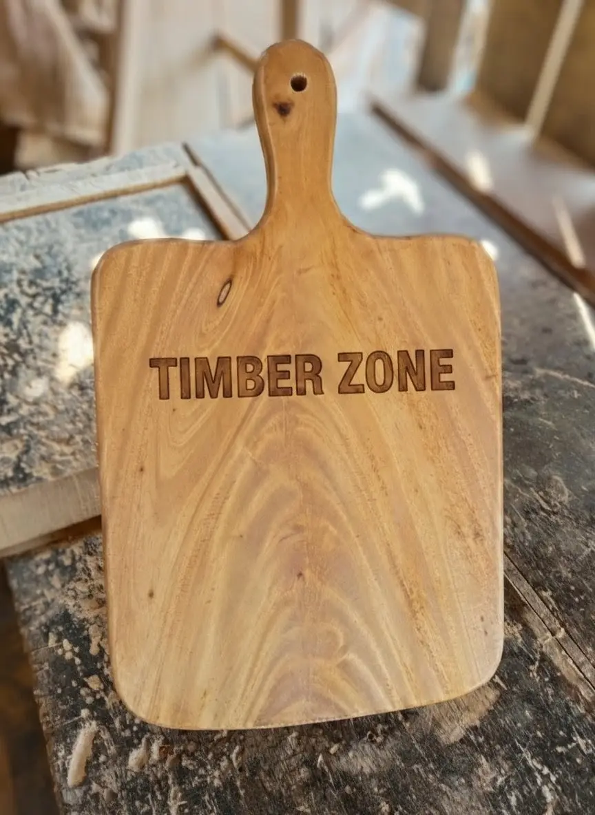 Picture of Vietnam style wooden chopping board  high quality product made from pinewood, acacia wood or bamboo ( 10 " * 17 ") - Multicolor