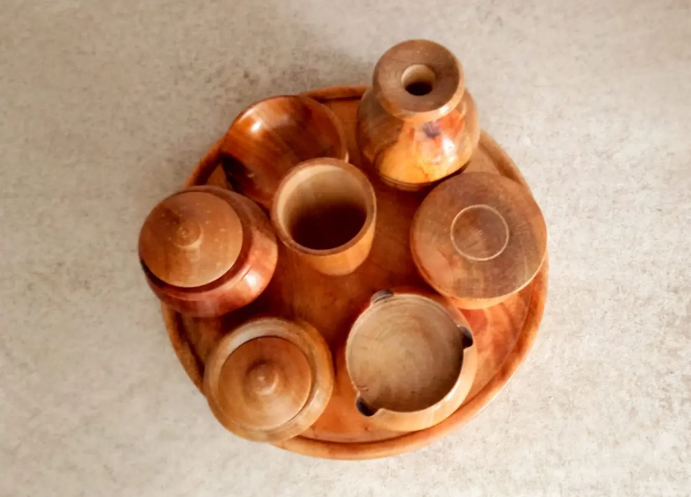 Picture of Small Size  Hari Patil Toy Set, Wooden Kids Toy Set - Baby Set Cooking Pot Set, Kid's Pots and Pans Wooden Toys - Multicolor