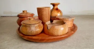 Picture of Small Size  Hari Patil Toy Set, Wooden Kids Toy Set - Baby Set Cooking Pot Set, Kid's Pots and Pans Wooden Toys - Multicolor