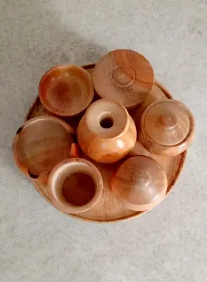 Picture of Small Size  Hari Patil Toy Set, Wooden Kids Toy Set - Baby Set Cooking Pot Set, Kid's Pots and Pans Wooden Toys - Multicolor