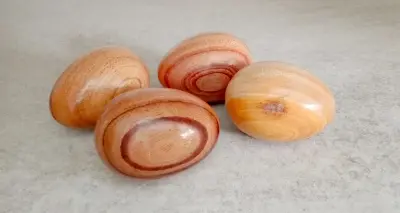 Picture of Early Childhood Kids Development Musical Party Gift Wood Sand Egg Shaker Educational Toy Wooden Egg Shaped Musical Instrument 6 PCS - Multicolor