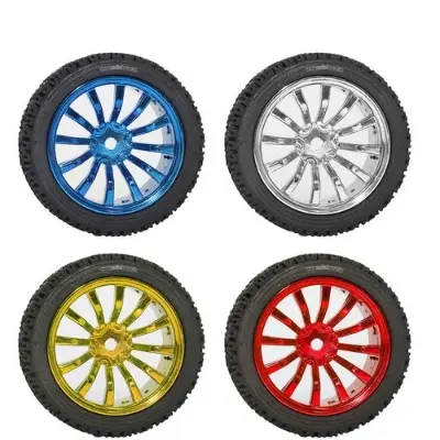 Picture of 65mm Rubber Wheel With Metal Rim 4pcs Set For Robo-fights and Robosoccer(Multicolor)