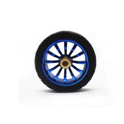 Picture of 65mm Rubber Wheel With Metal Rim 4pcs Set For Robo-fights and Robosoccer(Multicolor)