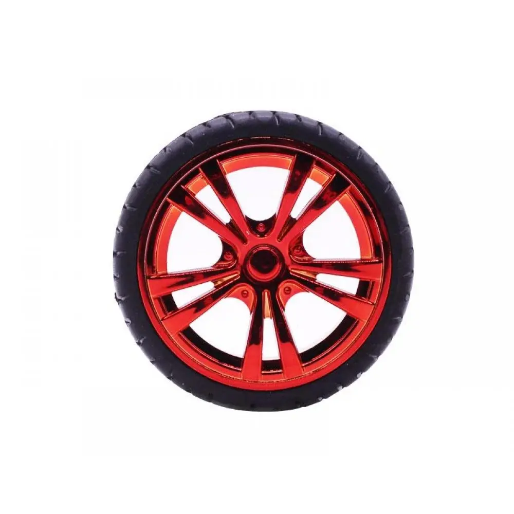 Picture of 65mm Rubber Wheel With Metal Rim 4pcs Set For Robo-fights and Robosoccer(Multicolor)