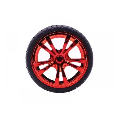 Picture of 65mm Rubber Wheel With Metal Rim 4pcs Set For Robo-fights and Robosoccer(Multicolor)
