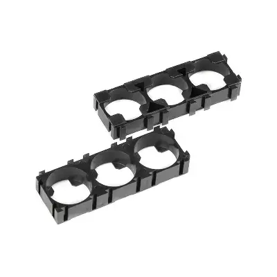 Picture of 18650 Lithium Battery Holder Plastic Battery Pack Bracket with Stitched Card Slot for DIY Fixed Battery-10PCs(Black)