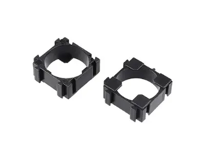 Picture of 18650 Lithium Battery Holder Plastic Battery Pack Bracket with Stitched Card Slot for DIY Fixed Battery-10PCs(Black)