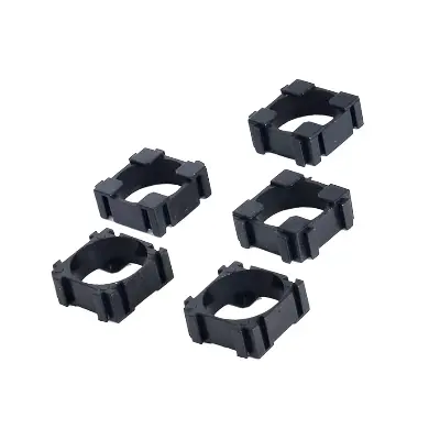 Picture of 18650 Lithium Battery Holder Plastic Battery Pack Bracket with Stitched Card Slot for DIY Fixed Battery-10PCs(Black)