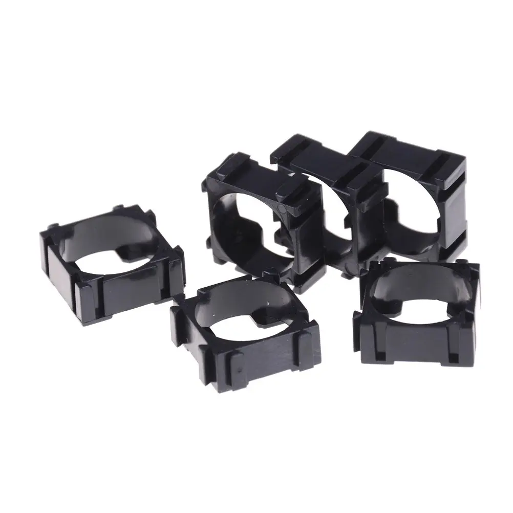 Picture of 18650 Lithium Battery Holder Plastic Battery Pack Bracket with Stitched Card Slot for DIY Fixed Battery-10PCs(Black)