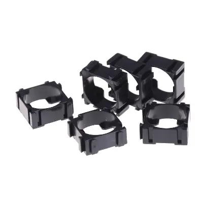 Picture of 18650 Lithium Battery Holder Plastic Battery Pack Bracket with Stitched Card Slot for DIY Fixed Battery-10PCs(Black)