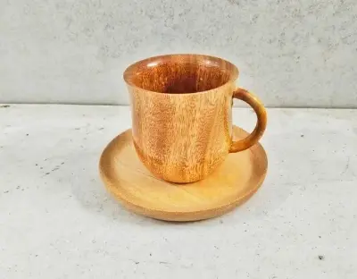 Picture of Customized Handmade Mahogany Wooden Cup - Unique and Personalized Gift for Your Loved Ones - Wooden Cup - Multicolor