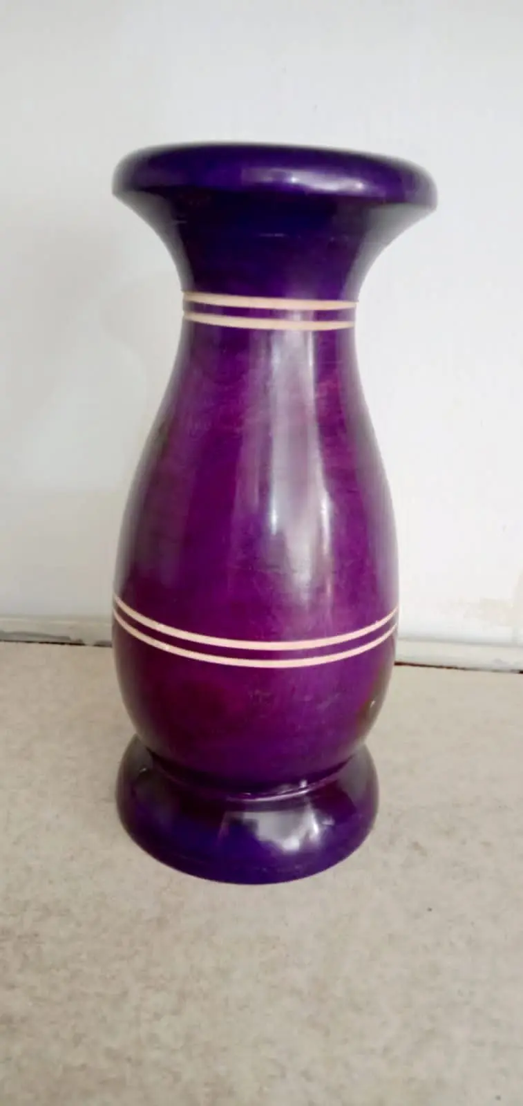 Picture of 7 Inch colourful wooden flower vase classic style/ wooden craft vase /home decor wood flower vases - Multicolor