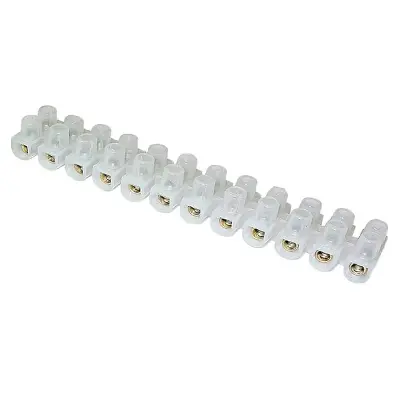 Picture of Terminal Block Connector Strip 5 A 12 way 6mm wire connector(White)